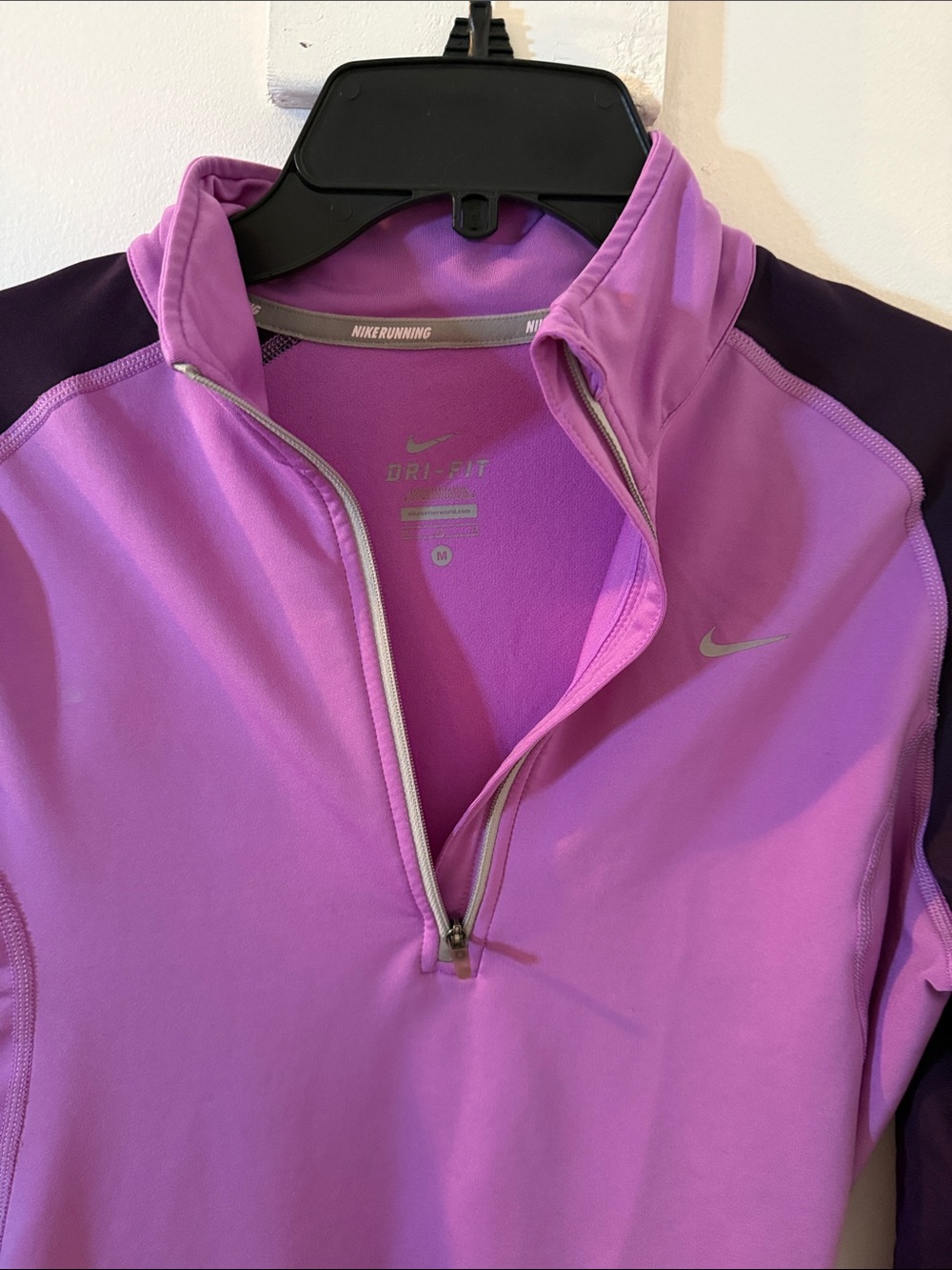 Nike Dri-FIT Violet/Purple Quarter-Zip Running Top